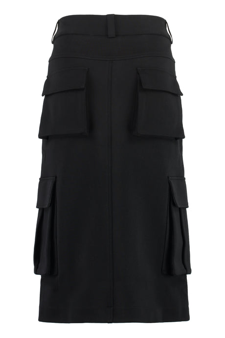 GIVENCHY Technical Fabric Mini Skirt with Dual Back Pockets