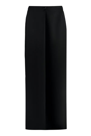 GIVENCHY Wrap-Around Wool Skirt with Back Slit