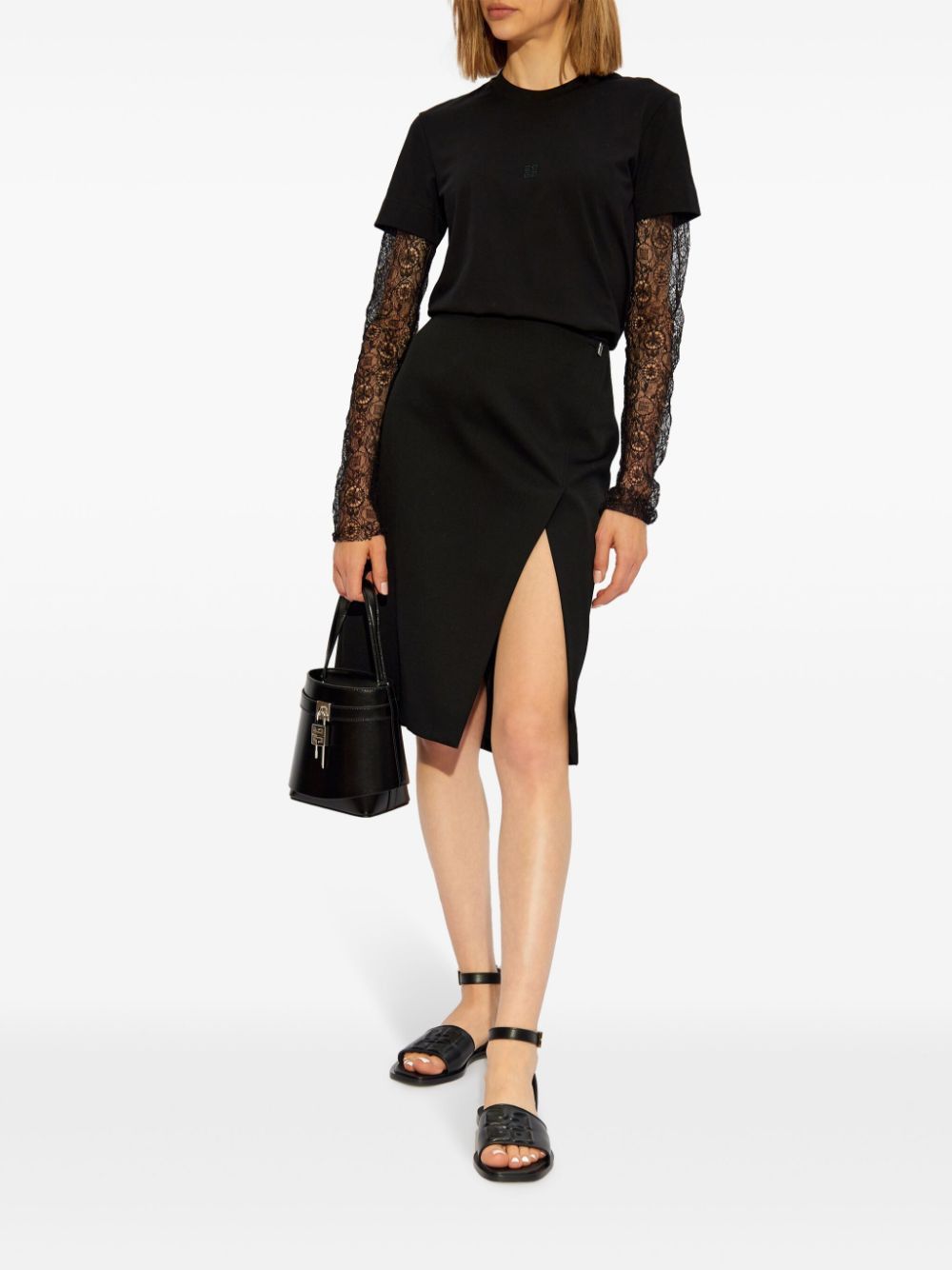 GIVENCHY Women's Mini Skirt with Metallic Logo