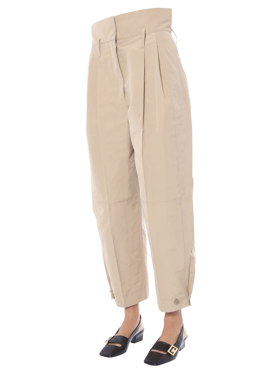 GIVENCHY High-Waist Trousers with Front Zip and Hook Closure