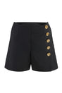 GIVENCHY Wool Mini Shorts with Button Front