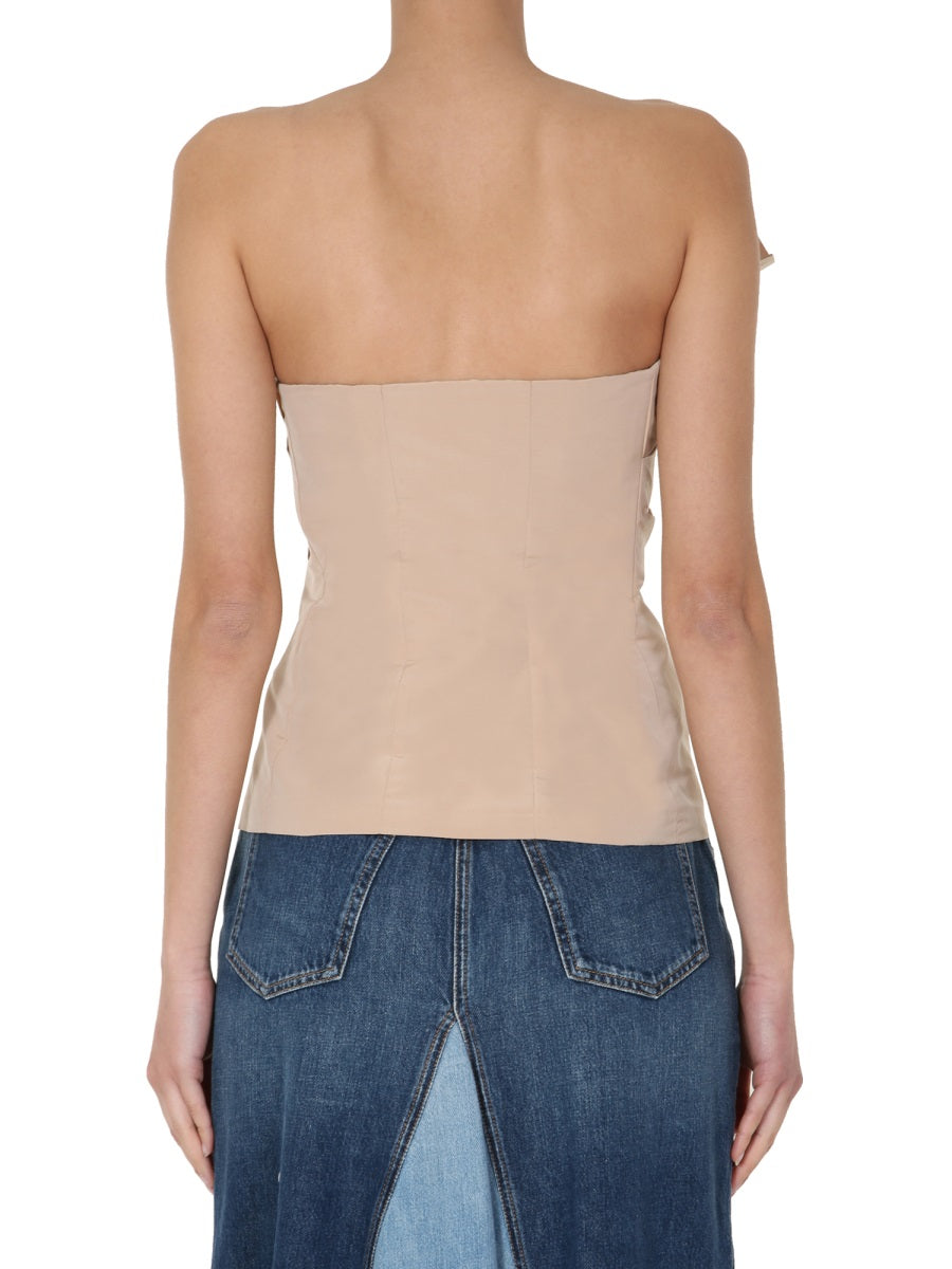 GIVENCHY Elegant Bustier with Bow - Women’s Top