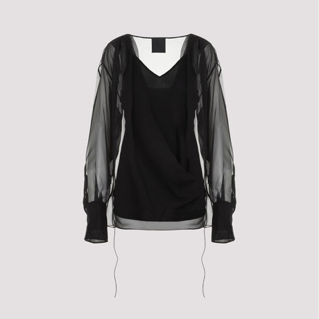 GIVENCHY Draped Silk Shirt for Women