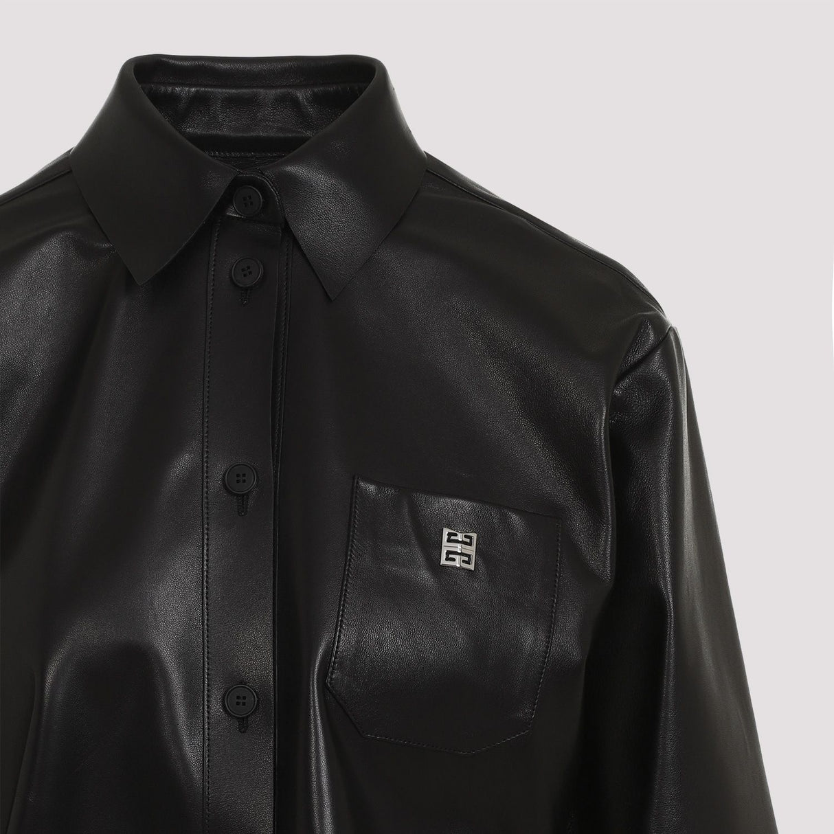 GIVENCHY Lamb Leather Shirt for Women - FW24 Collection