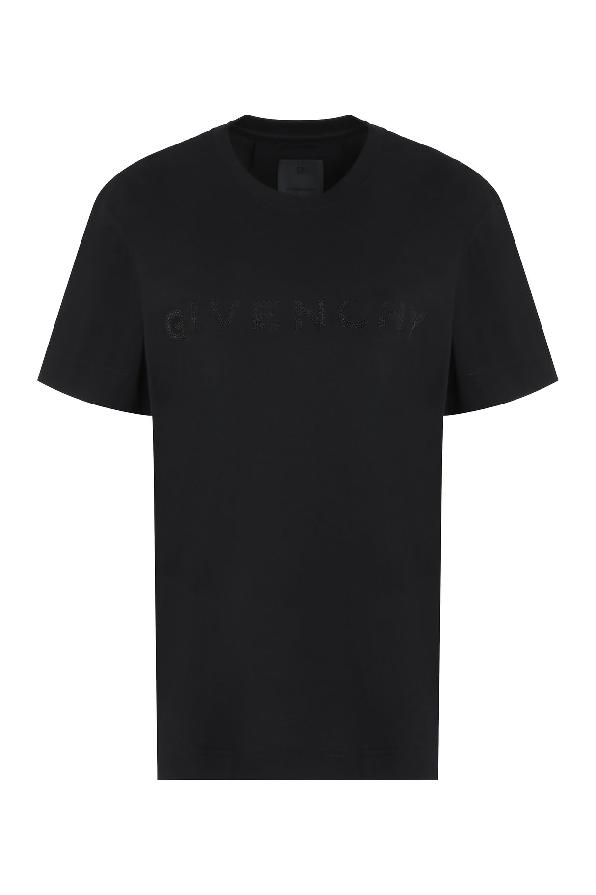 GIVENCHY Rhinestone Logo Cotton T-Shirt