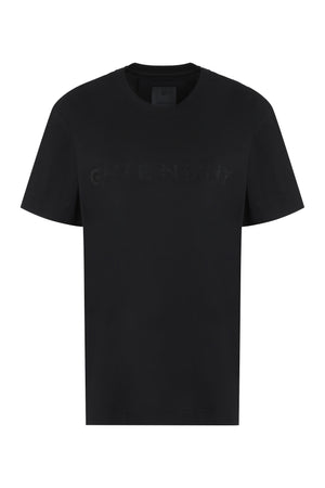 GIVENCHY Rhinestone Logo Cotton T-Shirt