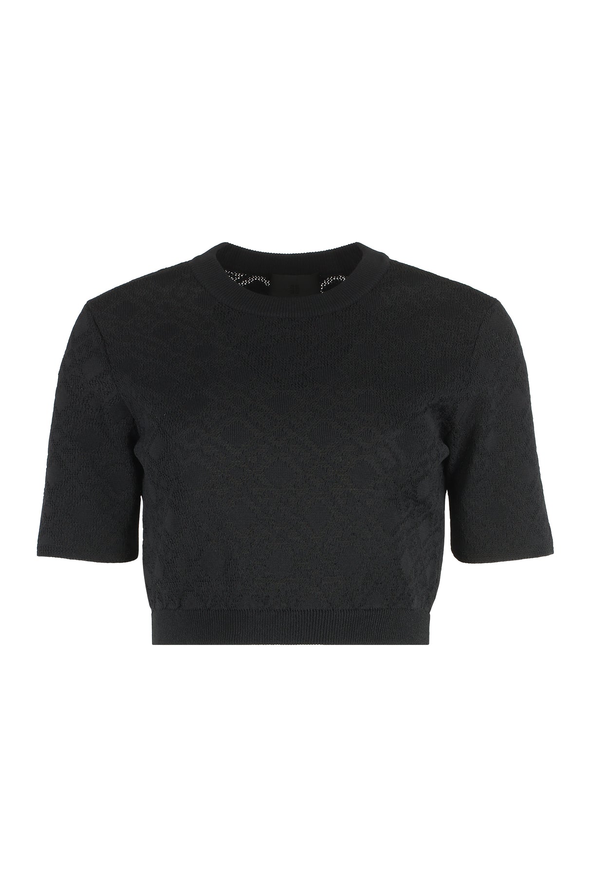 GIVENCHY Cropped Jacquard Knit Top