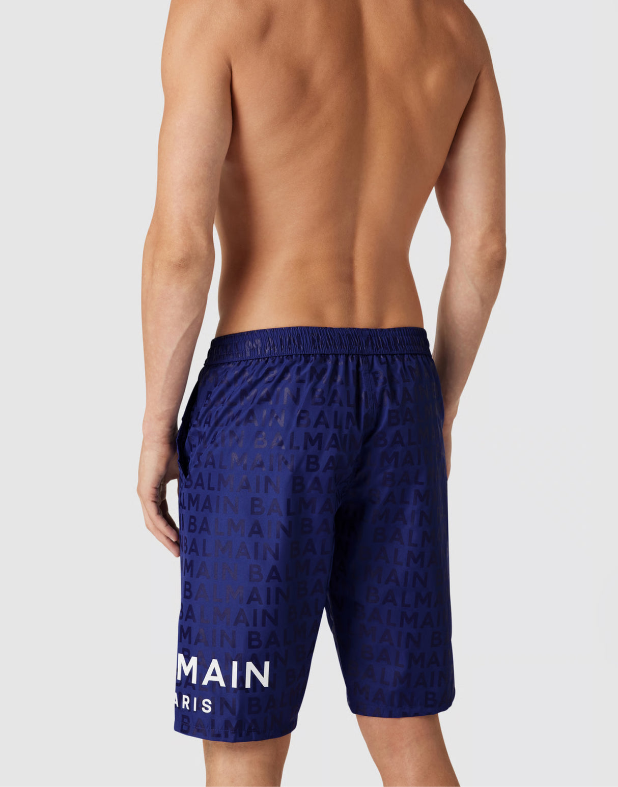 BALMAIN All-Over Logo Surfer Swim Shorts