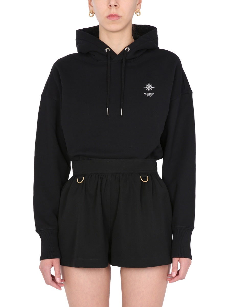 GIVENCHY Oversized Fit Hoodie with Drawstring