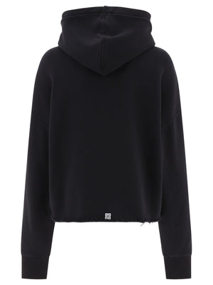 GIVENCHY Mini Cropped Hoodie with Signature Print