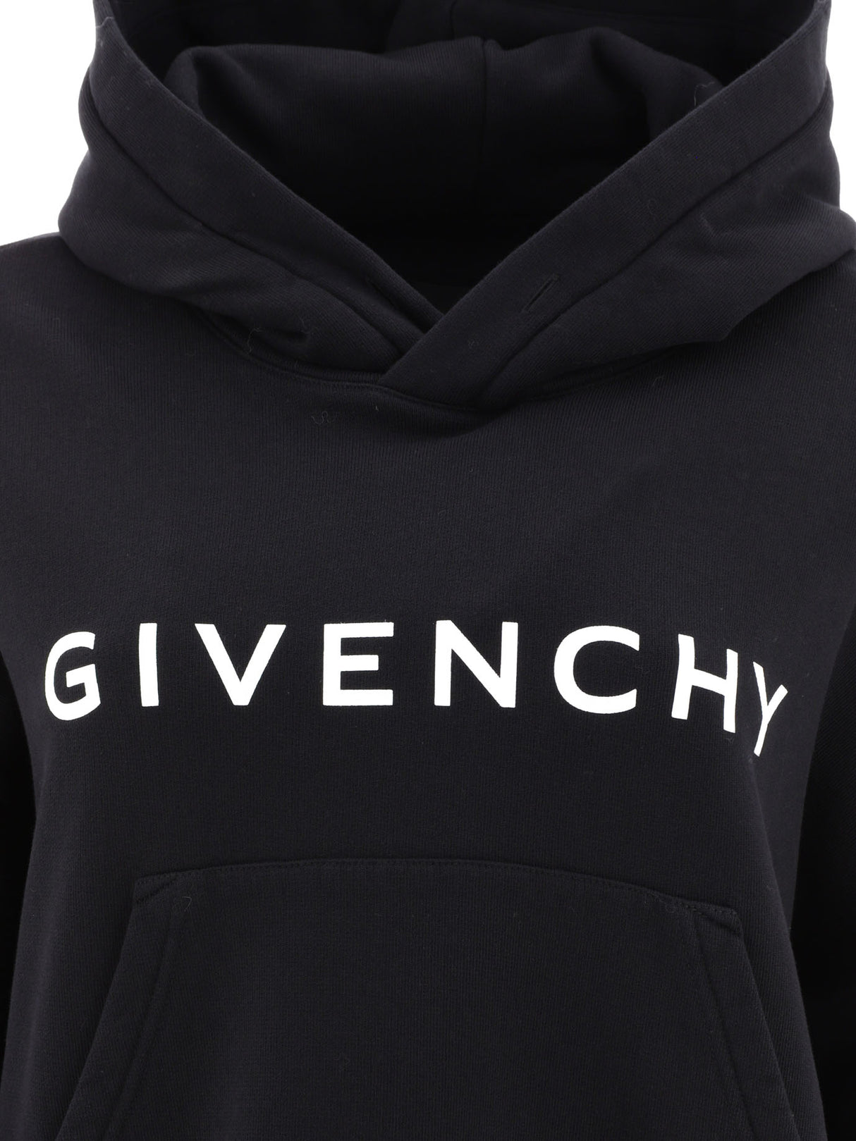 GIVENCHY Mini Cropped Hoodie with Signature Print