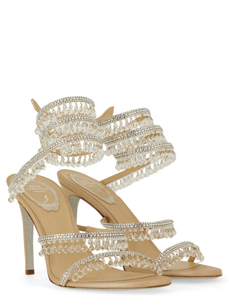 RENE CAOVILLA Satin Chandelier Sandal