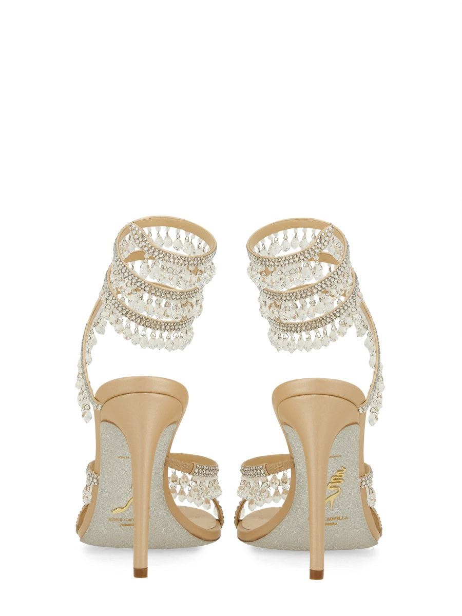 RENE CAOVILLA Satin Chandelier Sandal