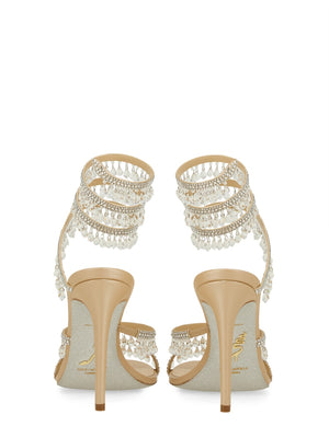 RENE CAOVILLA Satin Chandelier Sandal