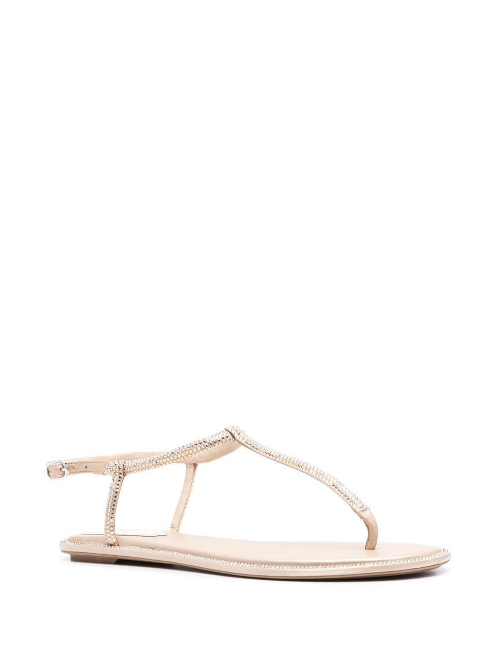 RENE CAOVILLA Mini Crystal-Embellished Flat Thong Sandals