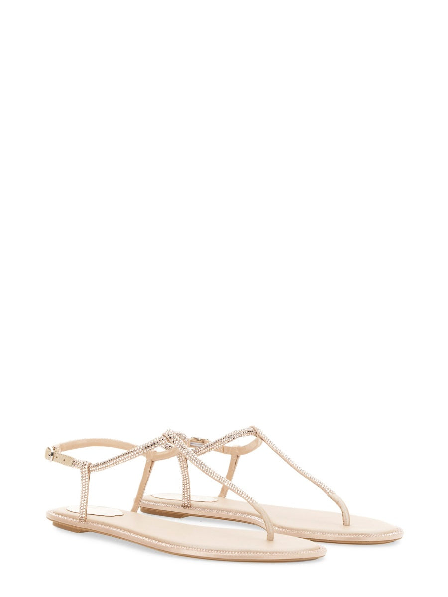 RENE CAOVILLA Elegant Mini Satin Sandals