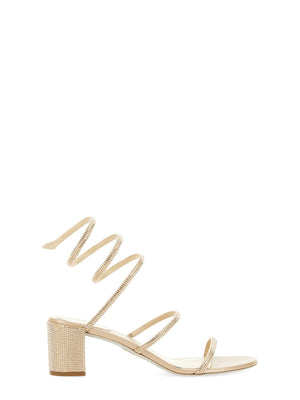 RENE CAOVILLA Elegant Cleo Satin Sandals