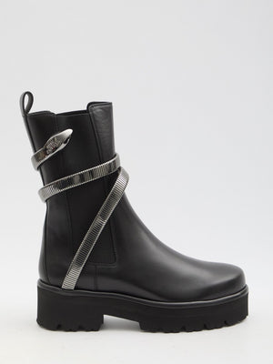 RENE CAOVILLA JUNIPER 45 BIKER BOOTS