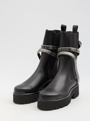 RENE CAOVILLA JUNIPER 45 BIKER BOOTS