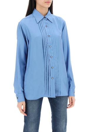 TOM FORD Pleated Bib Shirt with Relaxed Fit - Women's Size 40