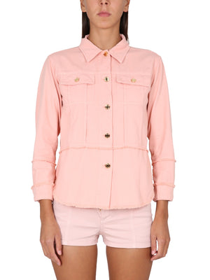 TOM FORD Cotton Denim Shirt with Classic Collar