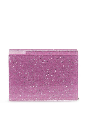 JIMMY CHOO Mini Glittered Acrylic Candy Clutch Handbag