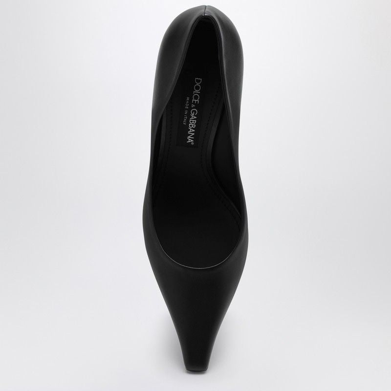 DOLCE & GABBANA High Leather Pumps with Pointed Toe Design