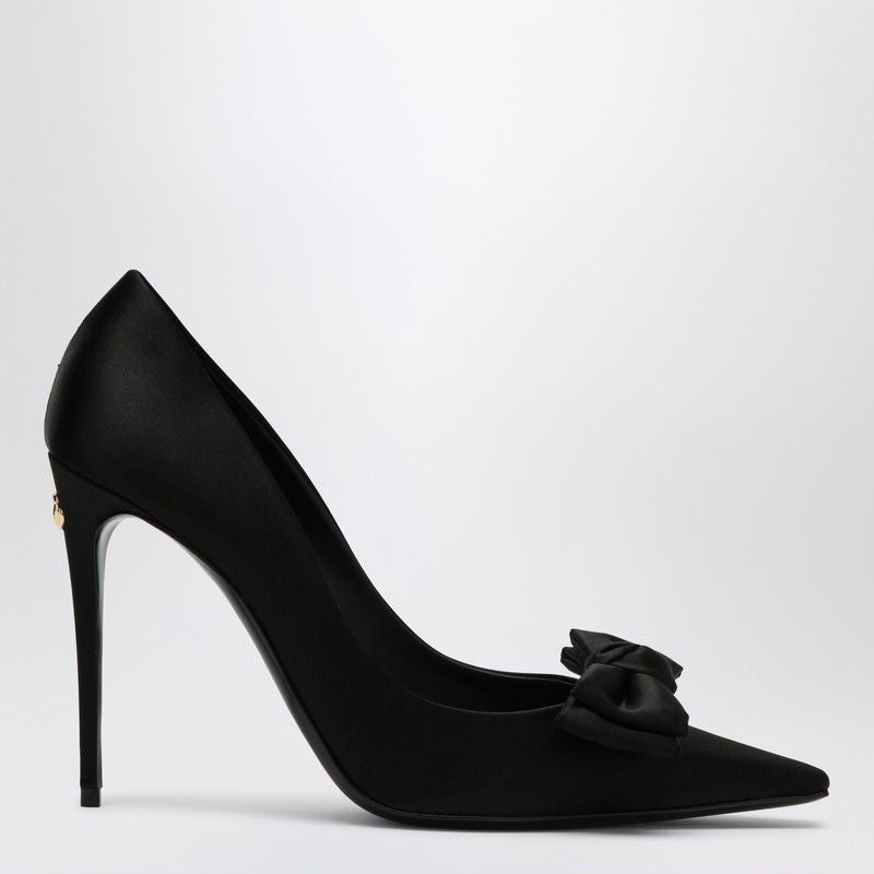 DOLCE & GABBANA Elegant Satin Pumps with Bow Design