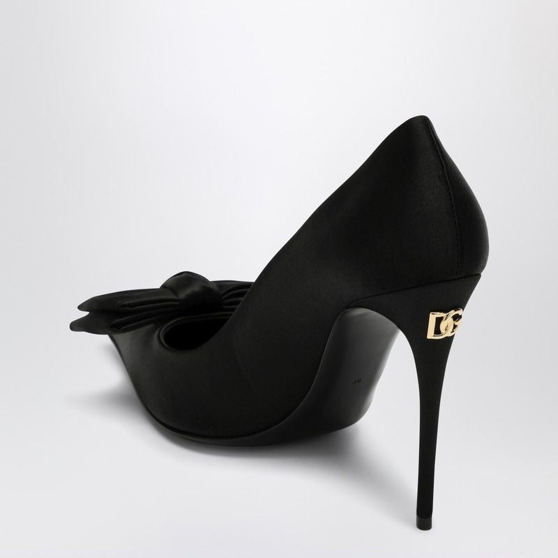 DOLCE & GABBANA Elegant Satin Pumps with Bow Design