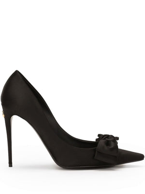 DOLCE & GABBANA Elegant Satin Pumps with 105mm Stiletto Heel