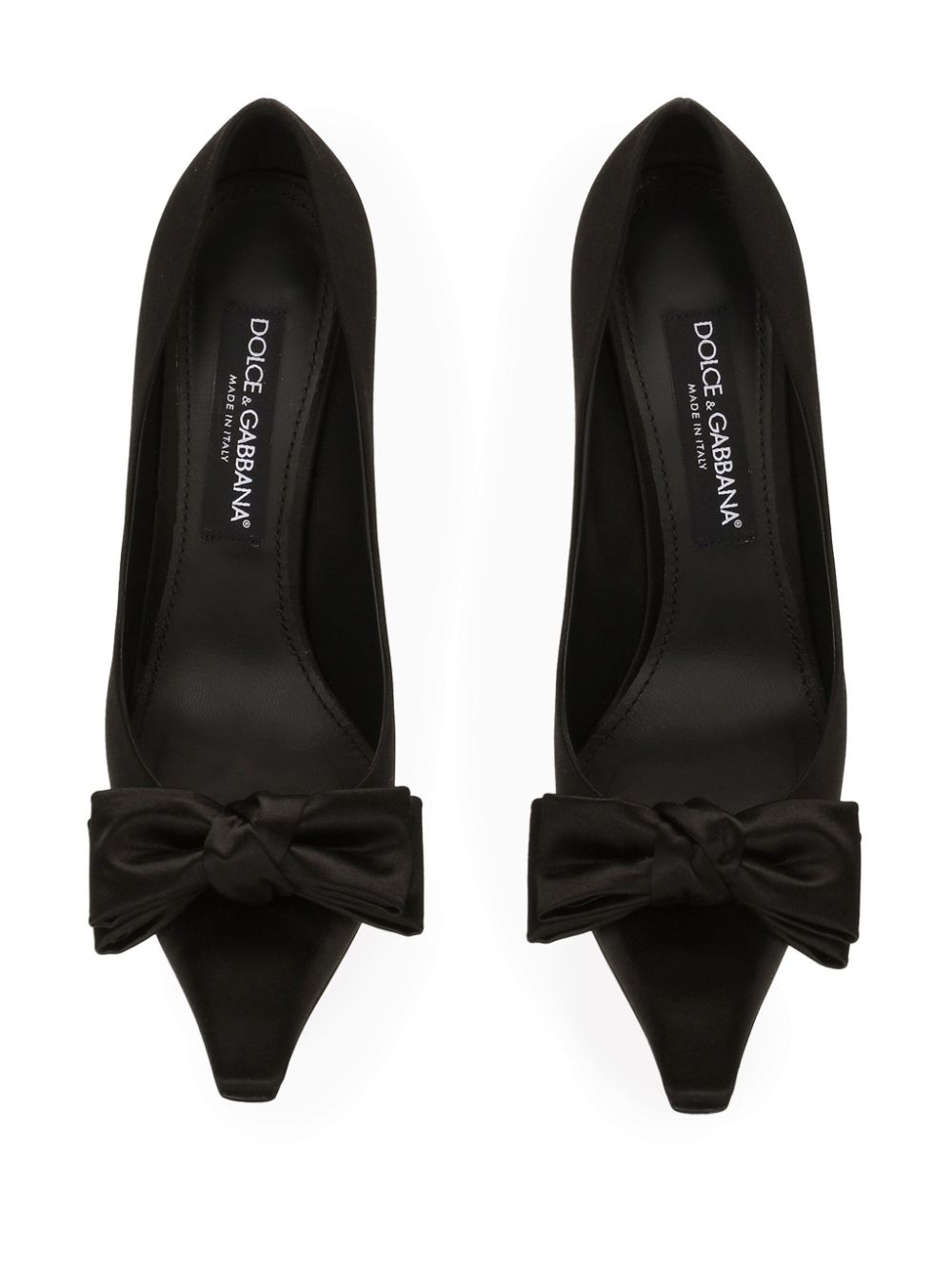 DOLCE & GABBANA Elegant Satin Pumps with 105mm Stiletto Heel