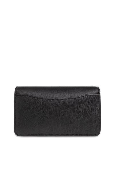 COACH Elegant Black Leather Crossbody Clutch