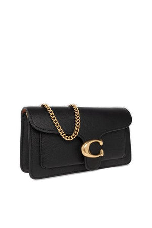 COACH Elegant Black Leather Crossbody Clutch