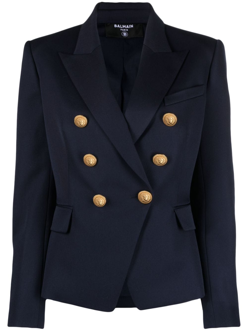 BALMAIN Double-Breasted Wool Blazer for Women