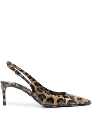 DOLCE & GABBANA Spotted Print Sling Back Pumps for Women