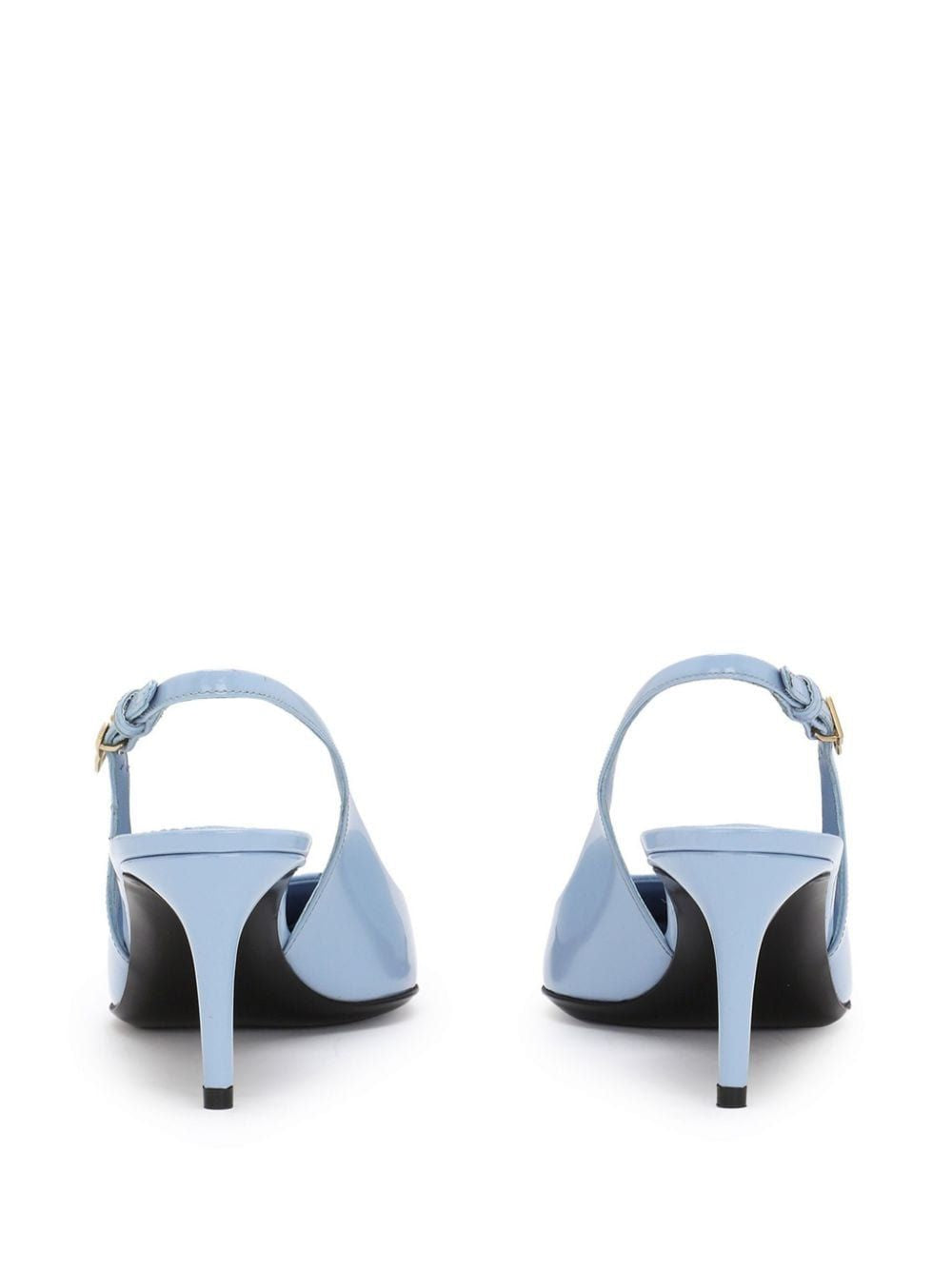 DOLCE & GABBANA Glossy Leather Slingback Mini Pumps