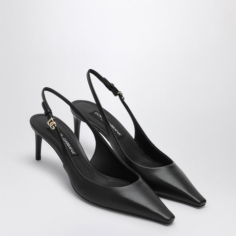 DOLCE & GABBANA エレガントなレザーサ slingback パンプス レディース用