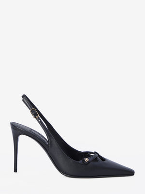 DOLCE & GABBANA Kitten Heel Slingback with Cut-Out Details - 9cm