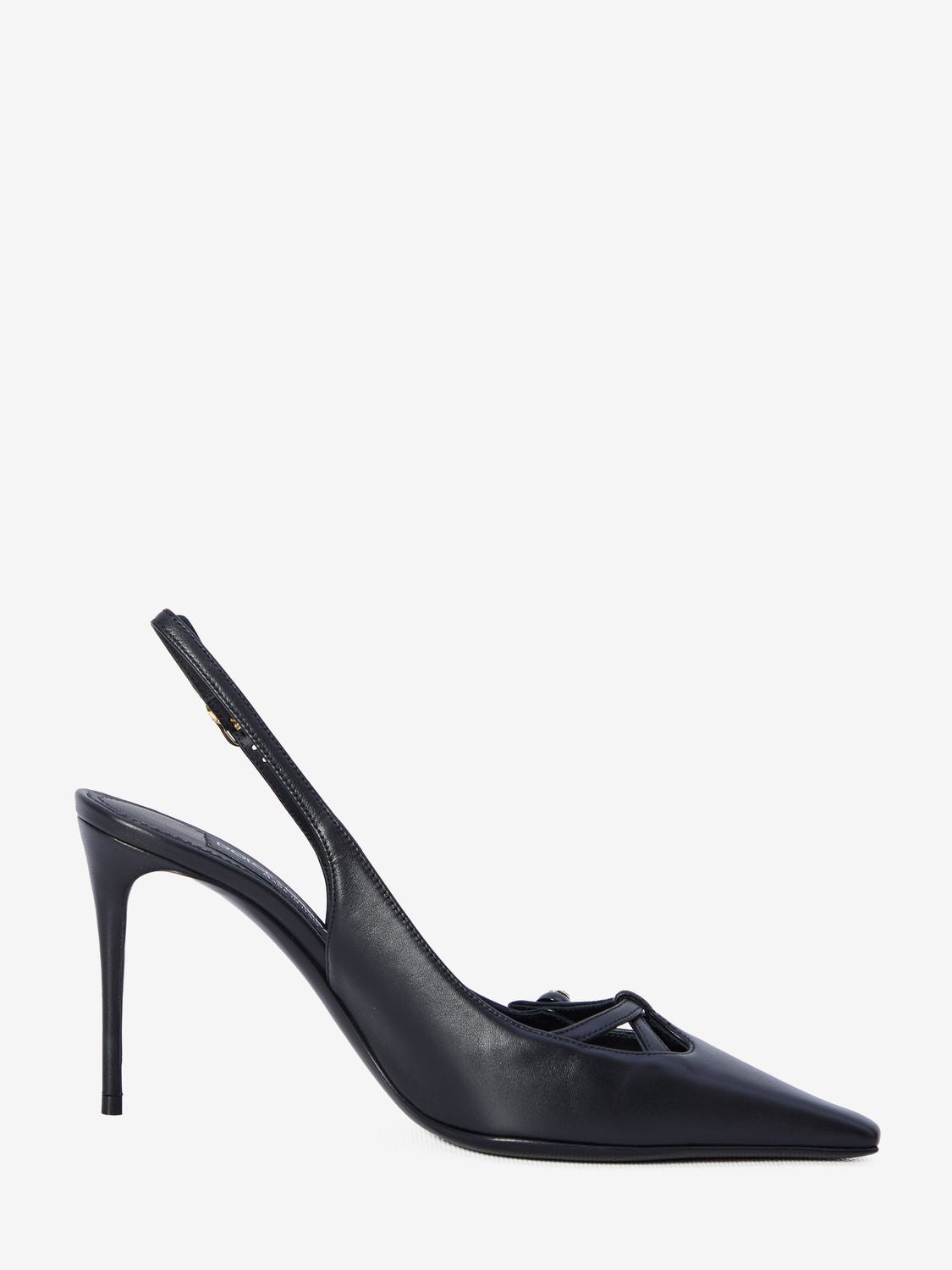 DOLCE & GABBANA Kitten Heel Slingback with Cut-Out Details - 9cm