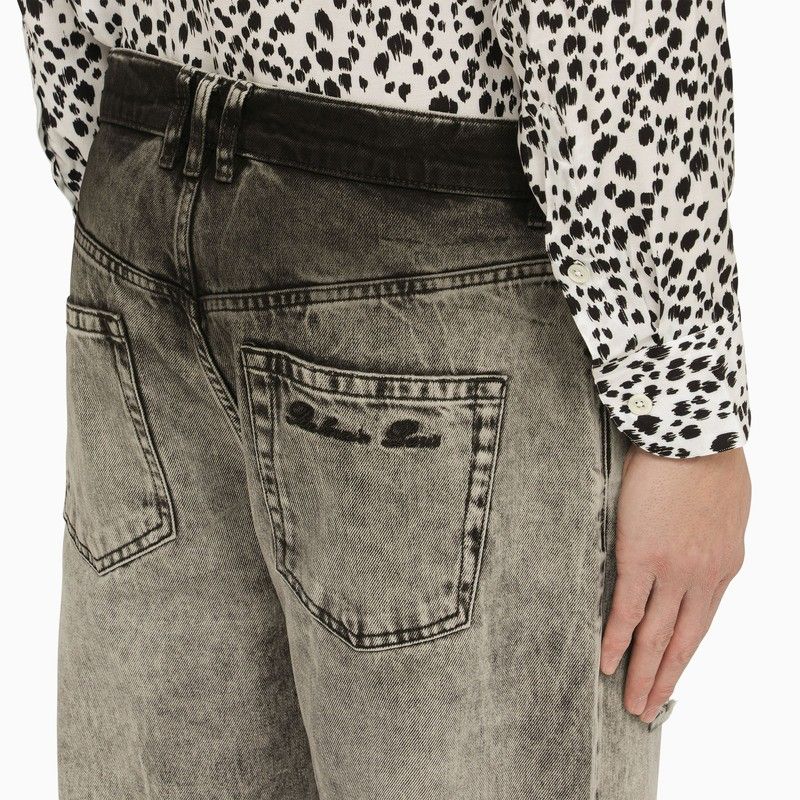 BALMAIN Bleached Straight Denim Pants for Men