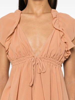 CHLOÉ Silk Ruffled Mini Top