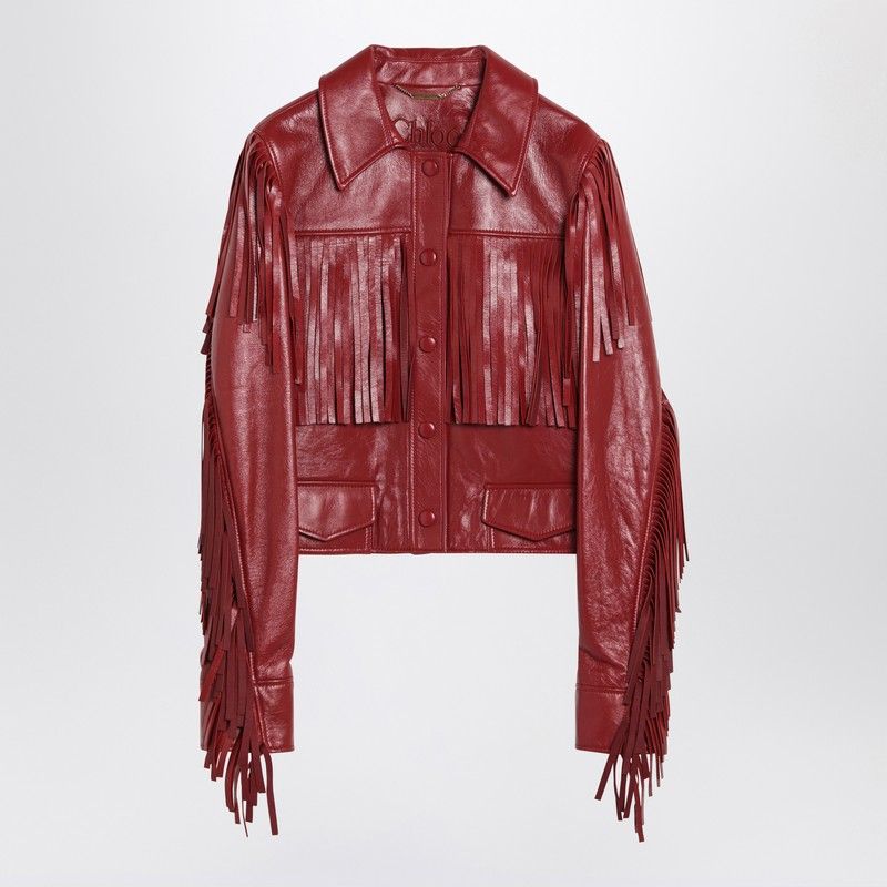 CHLOÉ Mini Fringed Leather Jacket