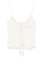 CHLOÉ Ruffled Silk Top with Front Tie