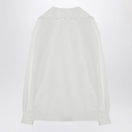 CHLOÉ Embroidered Bow Tie Shirt for Women - SS25