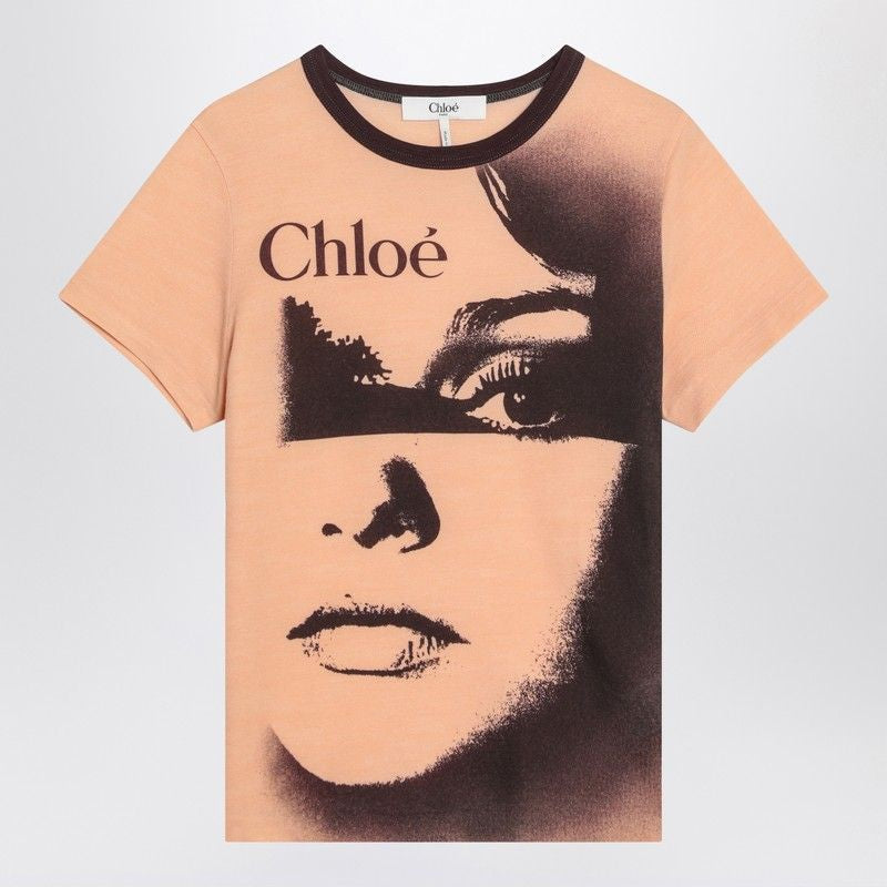 CHLOÉ Crew-Neck Portrait Print T-Shirt