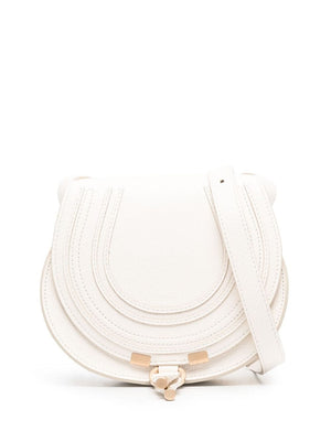 CHLOÉ エレファントグレーのチックなサドルハンドバッグ