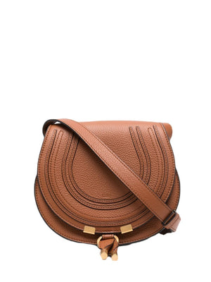 CHLOÉ エレファントグレーのチックなサドルハンドバッグ