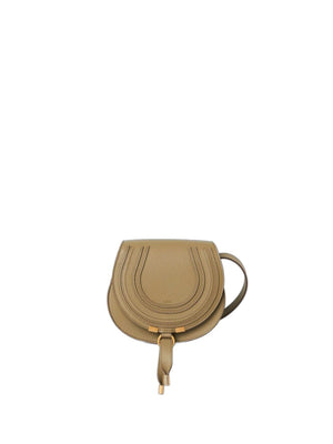 CHLOÉ エレファントグレーのチックなサドルハンドバッグ