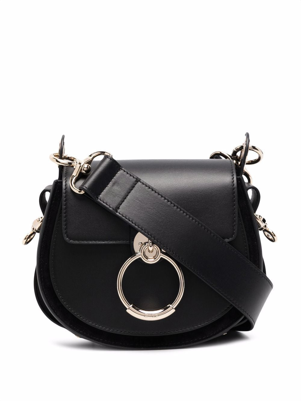 CHLOÉ Mini Crossbody Bag with Golden Logo Buckle