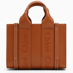 CHLOÉ Mini Leather Handbag with Woody Ribbon